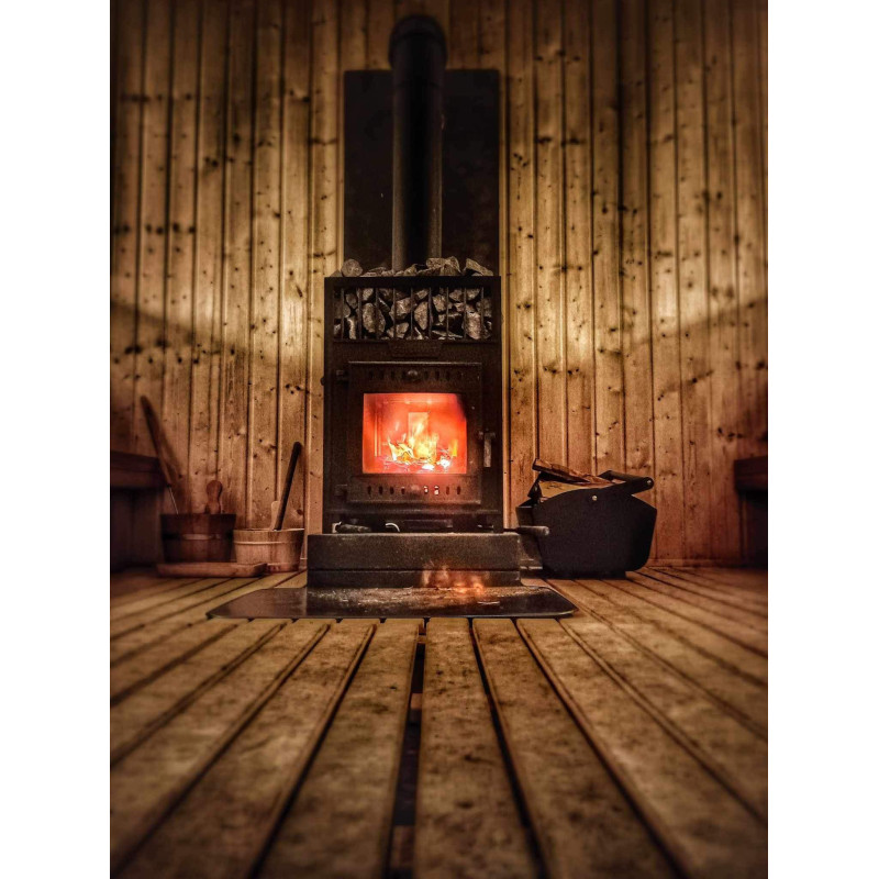 Saunová pec na drevo - SUMMIT MANASLU OPEN s kovovou mriežkou