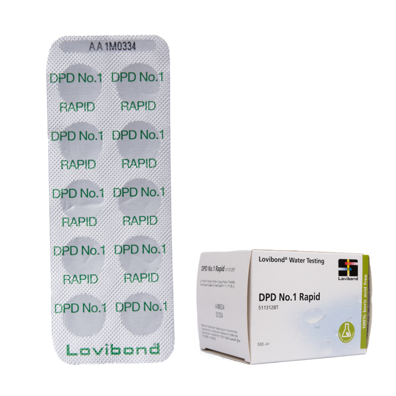 Tablety na testovanie vody DPD 1, stanovenie chlóru, 10 tabliet