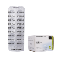Tablety na testovanie vody DPD 1, na fotometrické stanovenie obsahu chlóru a brómu, 10 tabliet 