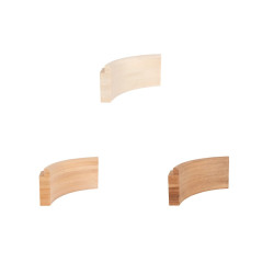 Vnútorný oblúk pre modulárne saunové lavice, 40x140x330 mm 