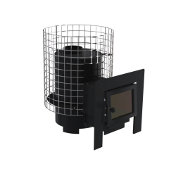 Saunová pec na drevo - VILPRA GRANNUS-8-LV s vonkajším krbom 