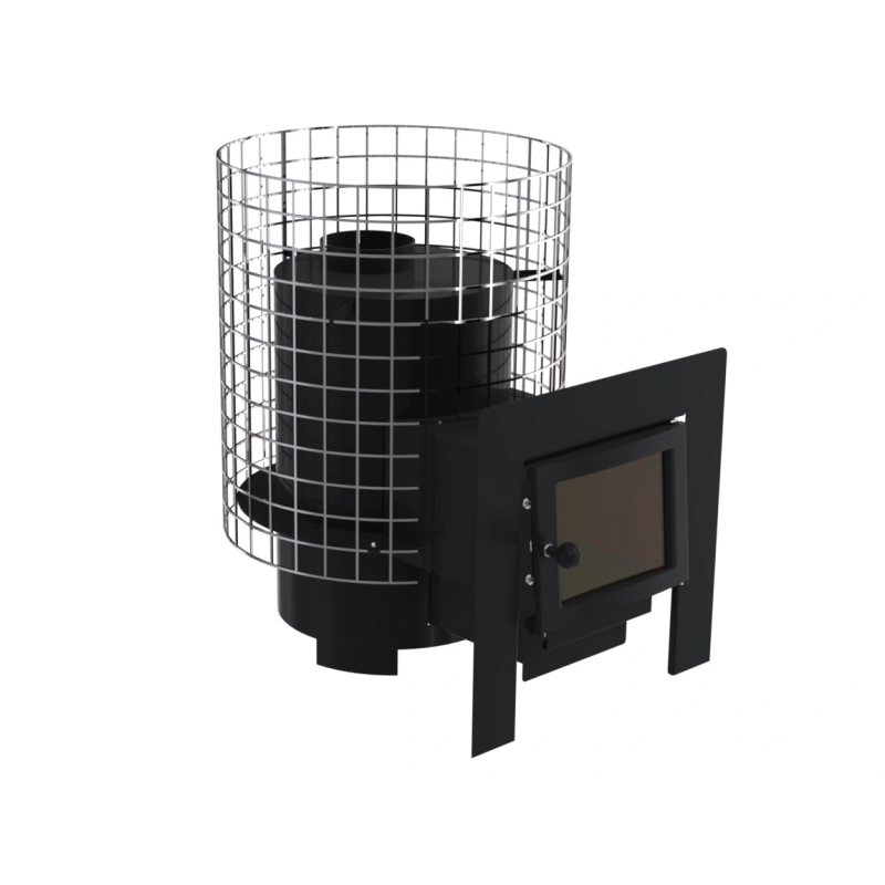 Saunová pec na drevo - VILPRA GRANNUS-8-LV s vonkajším krbom