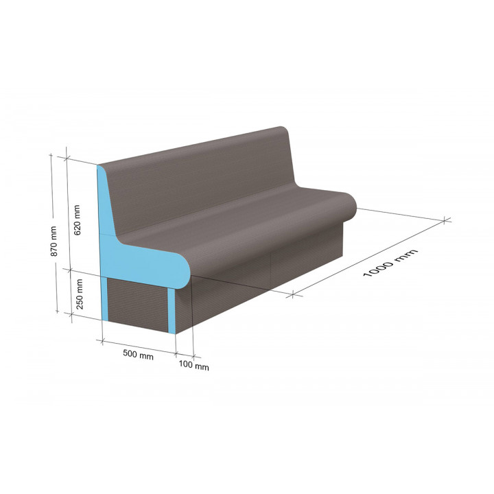 Parné saunové sedadlo WEDI 1000 mm
